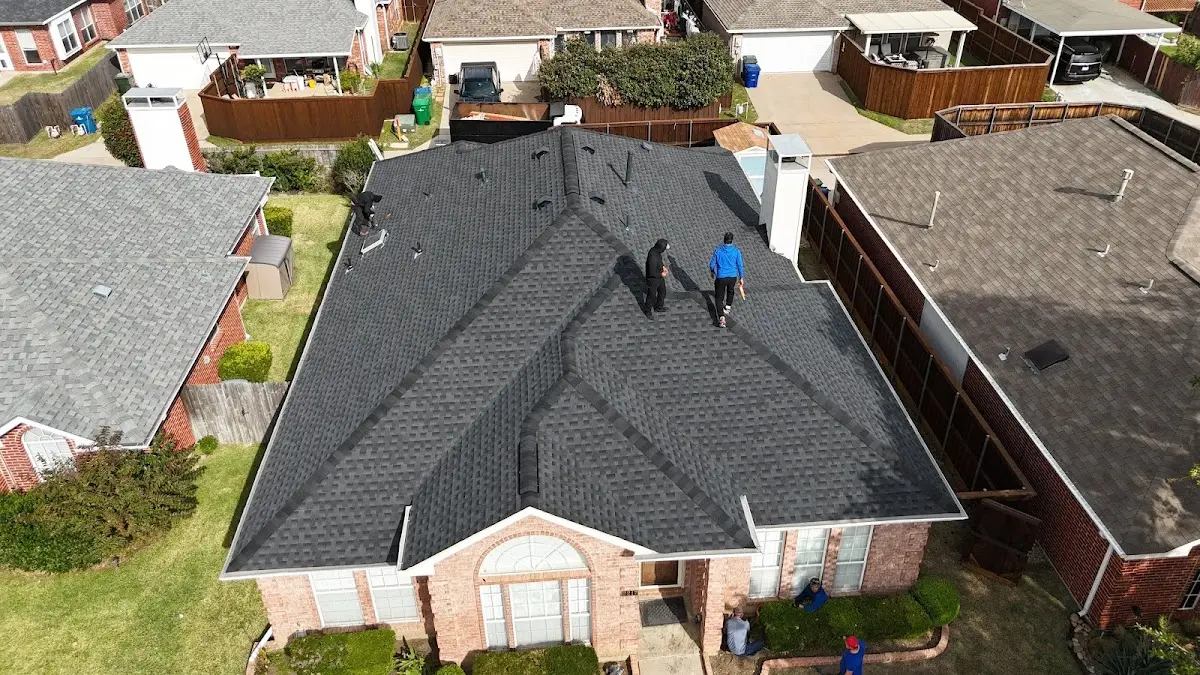 Slate & Tile Roof Repair work in progress on a Brunswick property